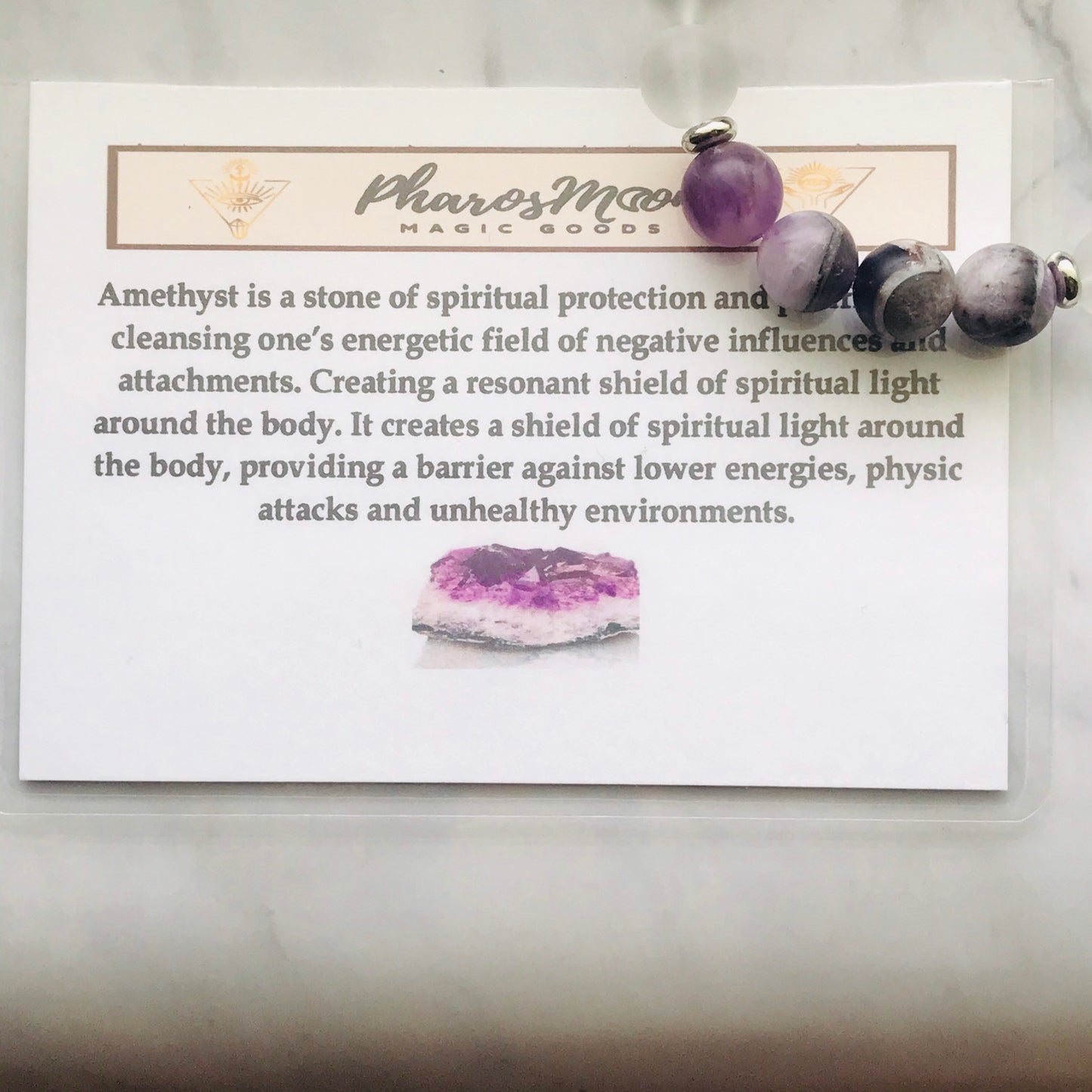 Amethyst Gemstone Handmade Bracelet, Energy Bracelet, Energy Healing Gemstone Beaded Bracelet