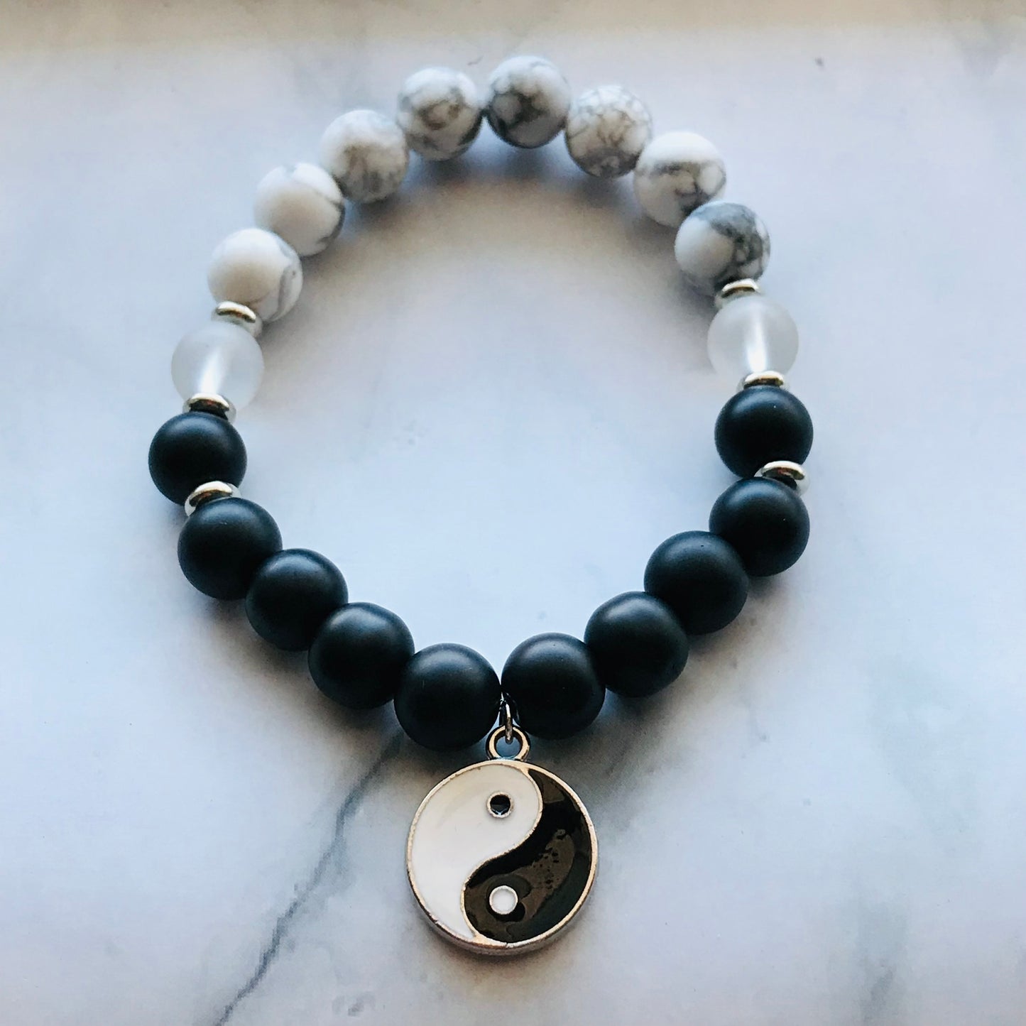 Handmade Yin and Yang Energy Healing Gemstone Bracelet - PharosMoon