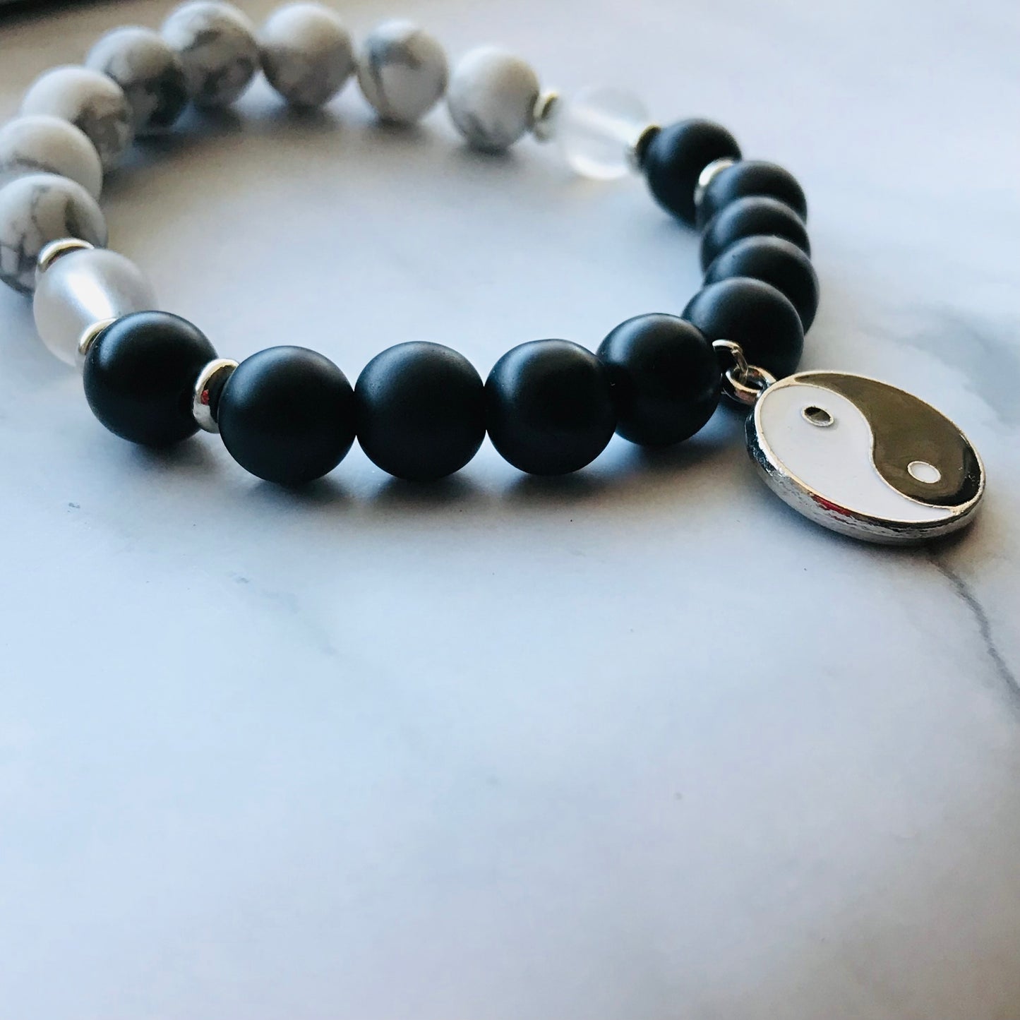 Handmade Yin and Yang Energy Healing Gemstone Bracelet - PharosMoon