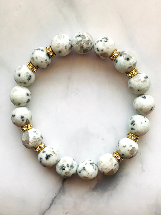 Handmade Kiwi Jasper Energy Healing Gemstone Bracelet