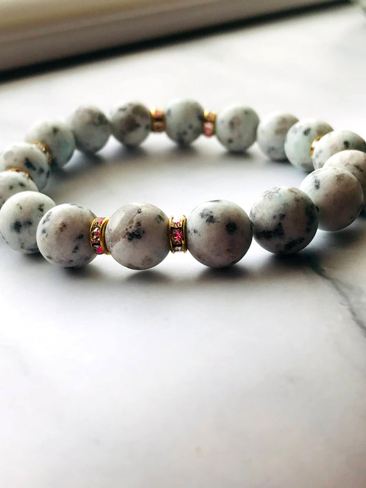 Handmade Kiwi Jasper Energy Healing Gemstone Bracelet