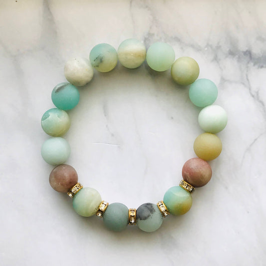 Handmade Amazonite Energy Healing Gemstone Bracelet