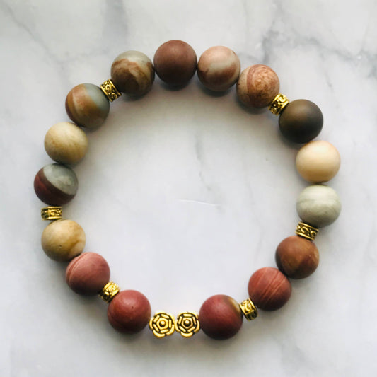 Handmade Picasso Jasper Energy Healing Gemstone Bracelet