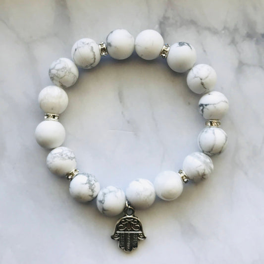 Handmade Howlite Gemstone Bracelet
