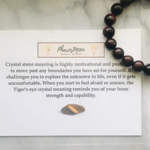 Tiger's Eye Gemstone Handmade Bracelet, Energy Bracelet, Energy Healing, Gemstone Beaded Bracelet