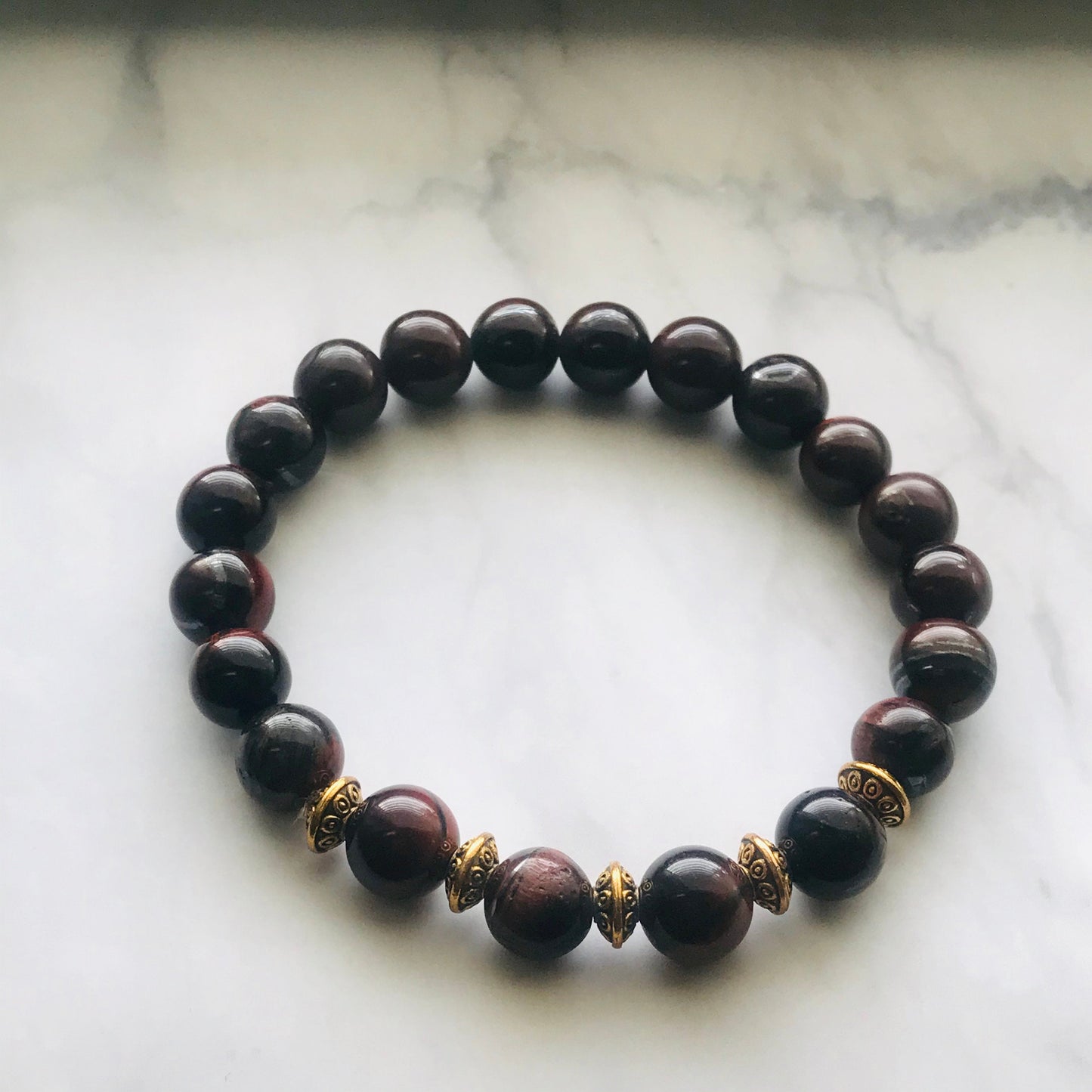 Tiger's Eye Gemstone Handmade Bracelet, Energy Bracelet, Energy Healing, Gemstone Beaded Bracelet