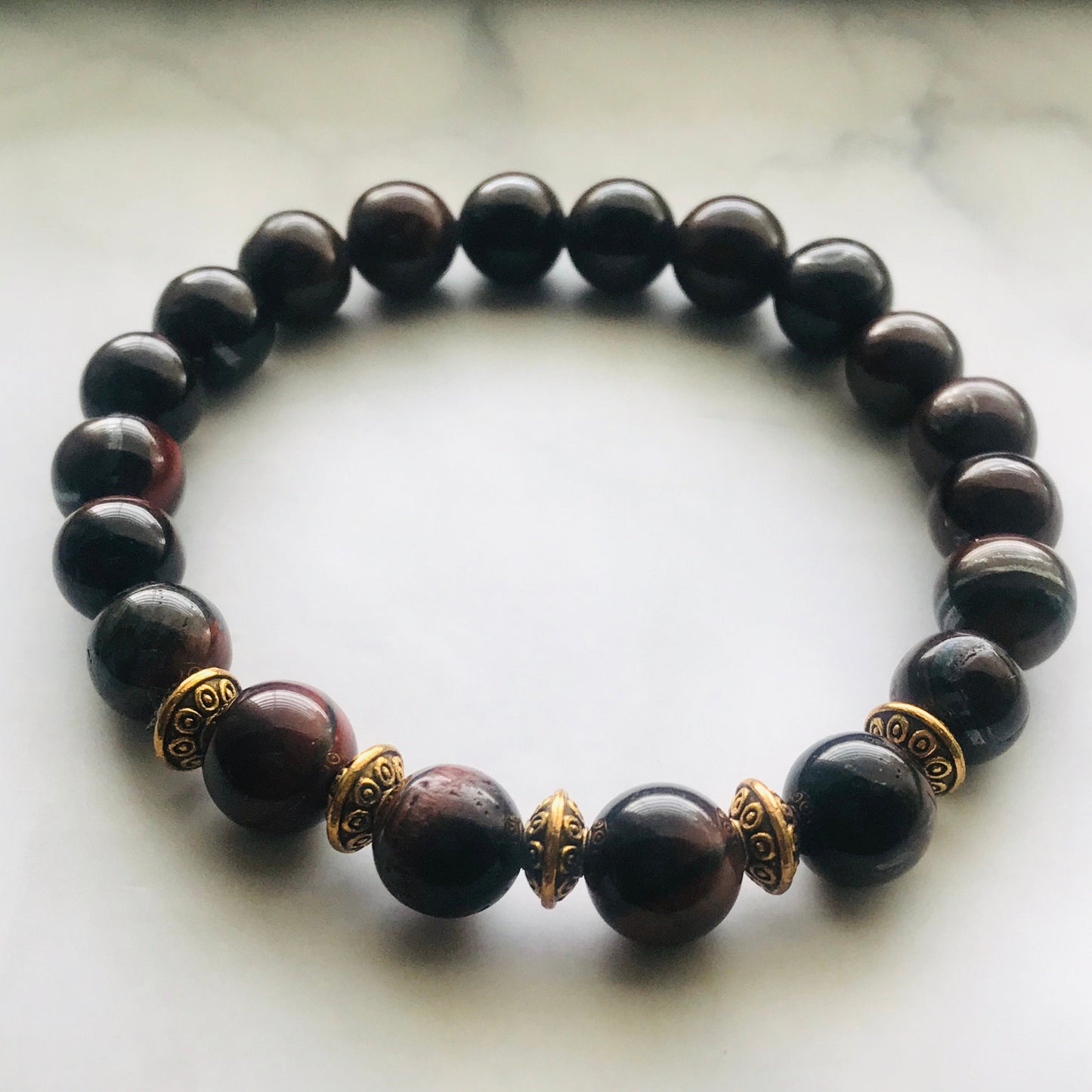 Tiger's Eye Gemstone Handmade Bracelet, Energy Bracelet, Energy Healing, Gemstone Beaded Bracelet