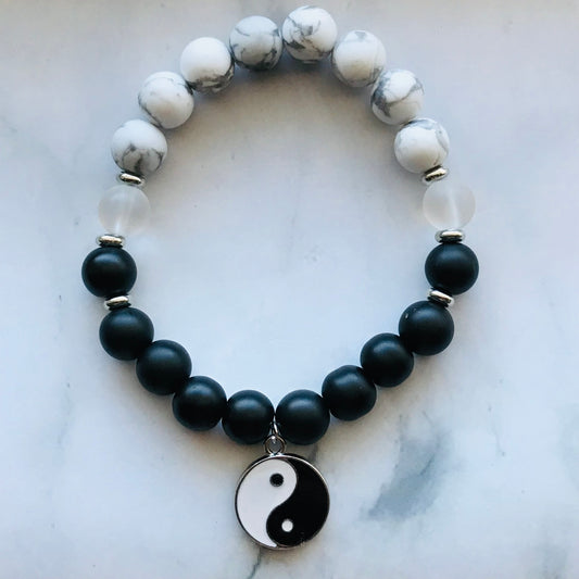 Handmade Yin and Yang Energy Healing Gemstone Bracelet - PharosMoon