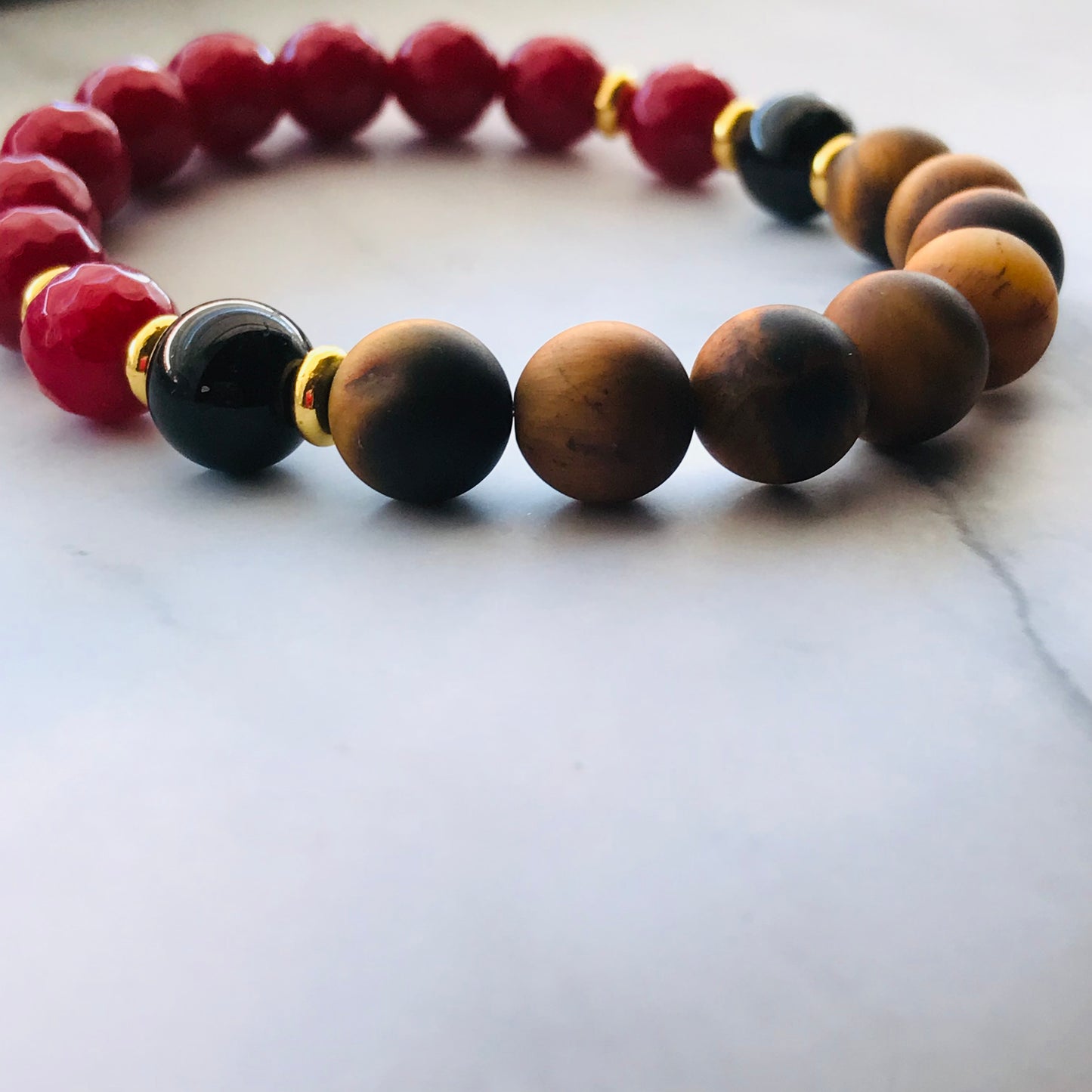 Handmade “Eye of the Tiger” Energy Healing Gemstone Bracelet - PharosMoon