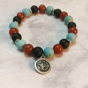 Handmade Sagittarius Energy Healing Gemstone Bracelet