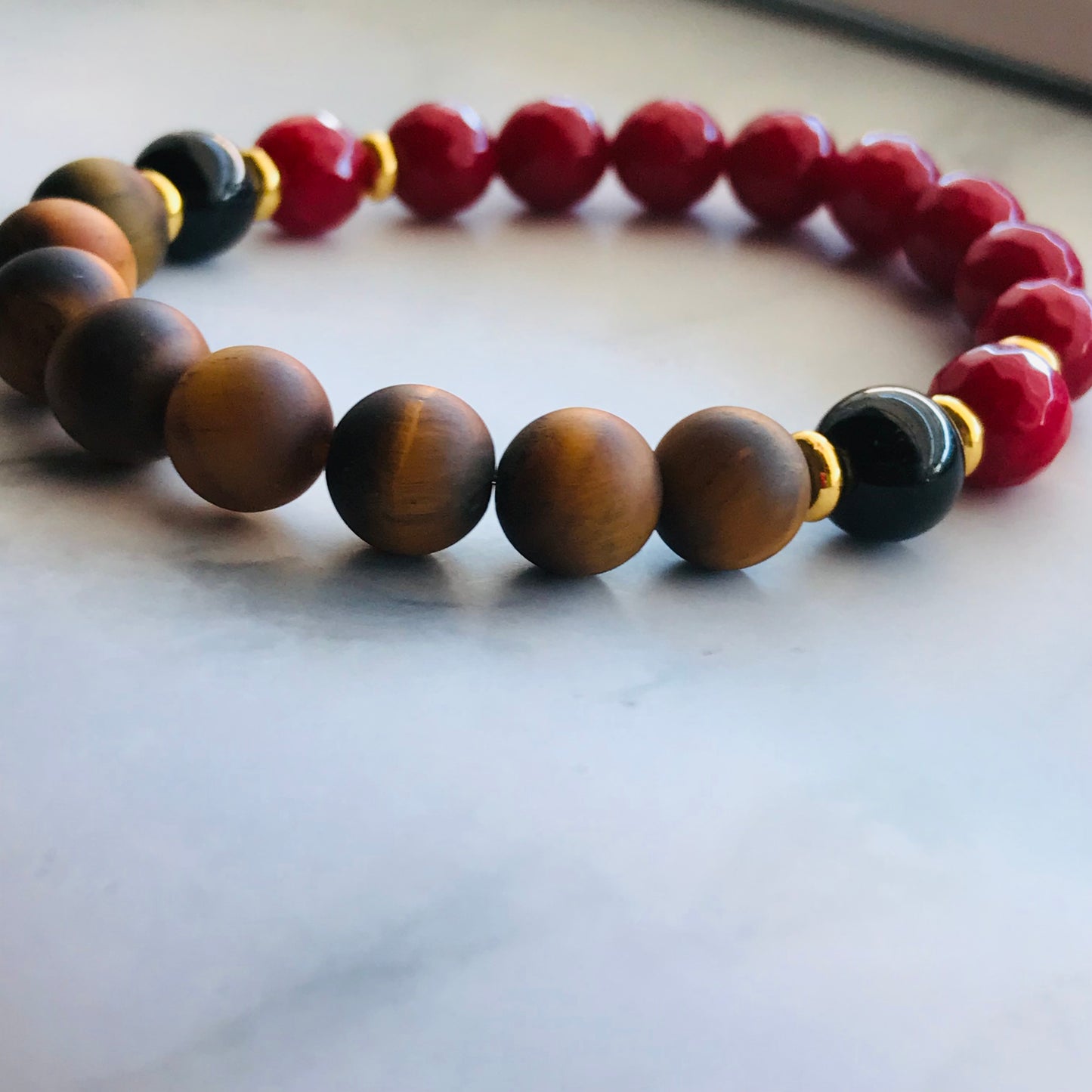 Handmade “Eye of the Tiger” Energy Healing Gemstone Bracelet - PharosMoon