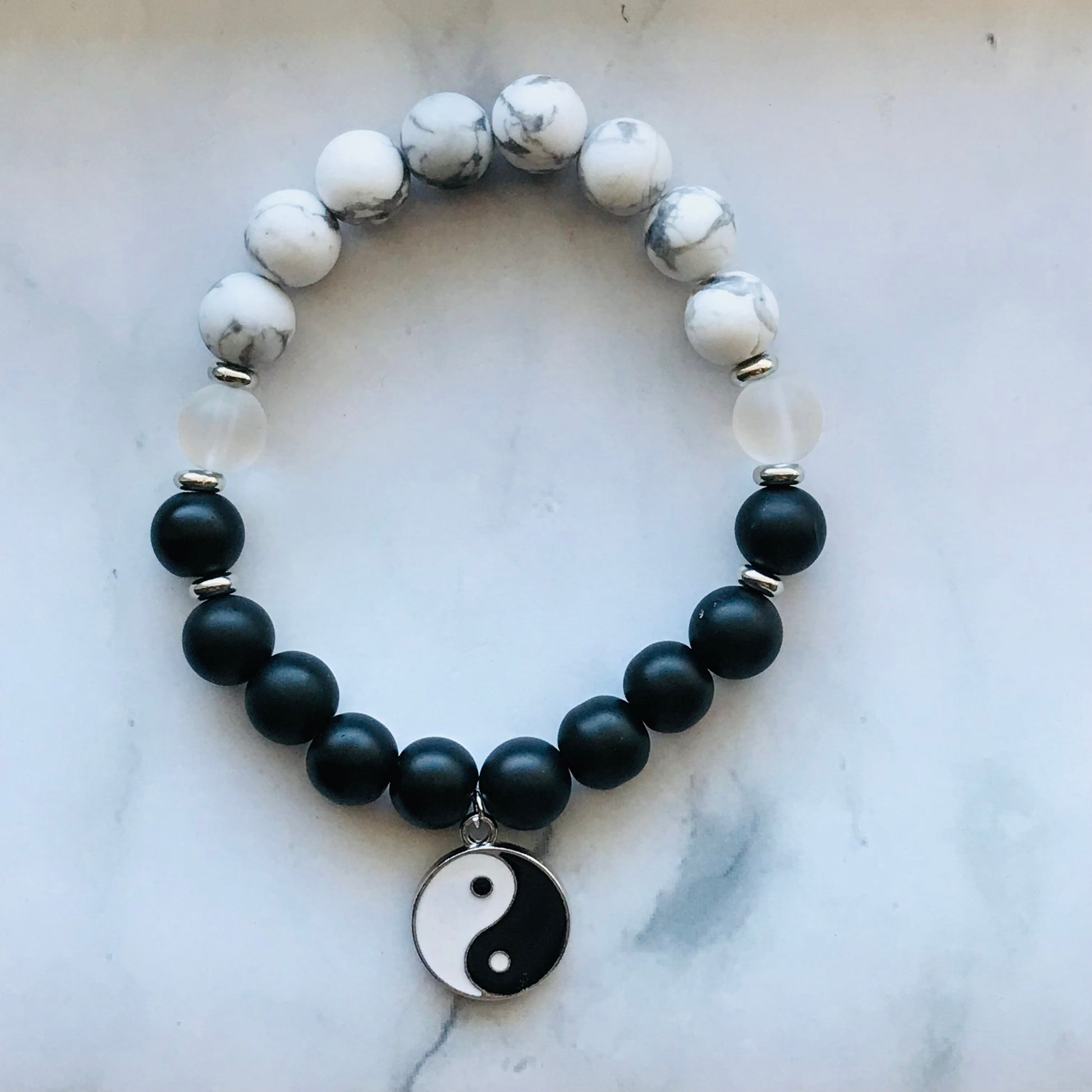 Handmade Yin and Yang Energy Healing Gemstone Bracelet - PharosMoon